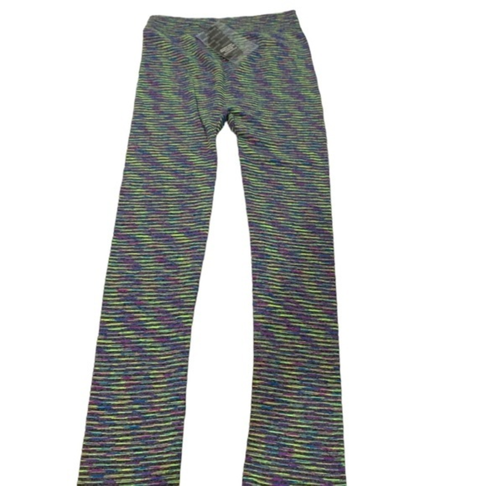 NWT Connection Stretch Pants Leggings Multi Color‎ Mardi Gras Women’s Size S